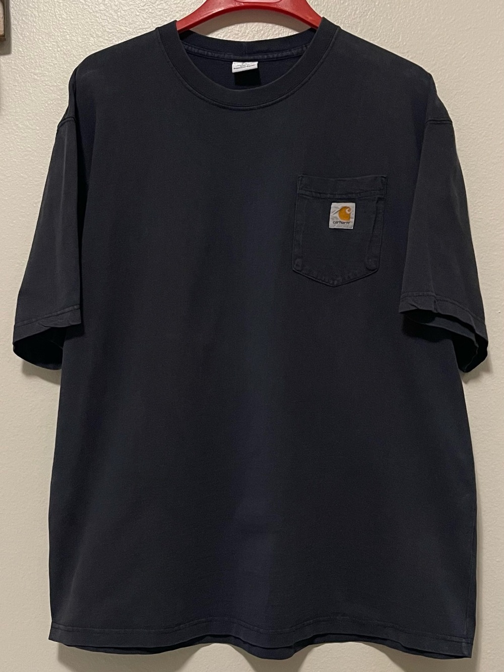 Carhartt K87 Heavyweight Pocket T-Shirt - Faded Black Workwear Utility - Size XL